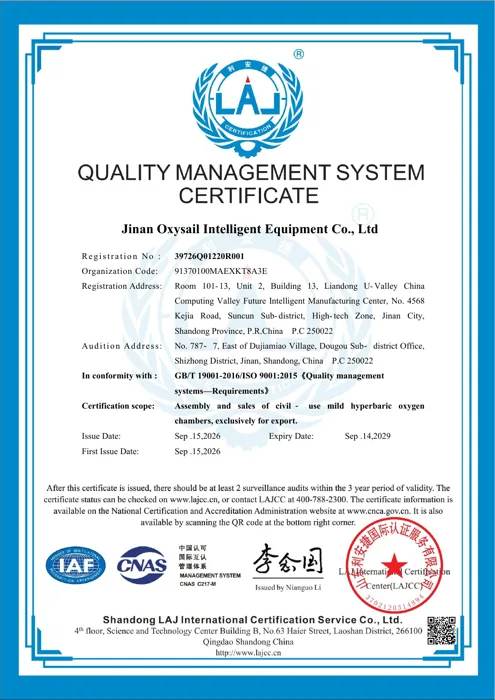 ISO 9001 Quality Management Certificate
