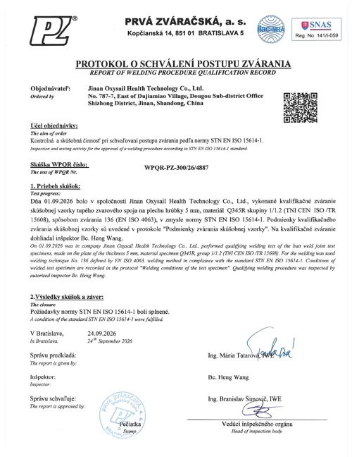 Welding Procedure Qualification Record - Butt Weld