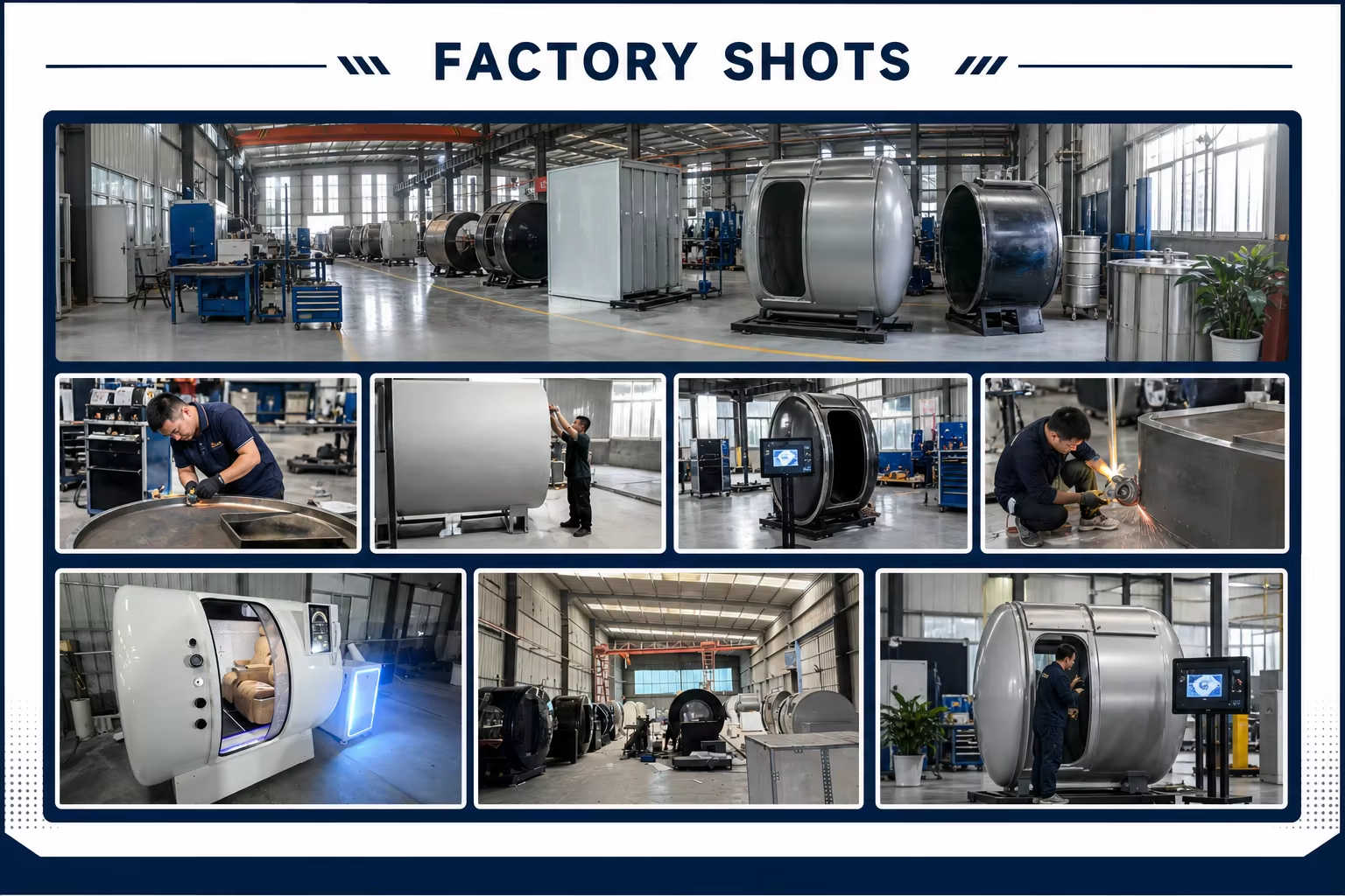 Hyperbaric chamber manufacturing at our factory