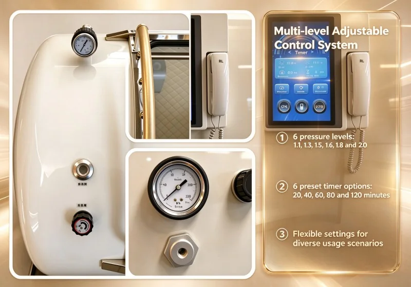 YF-1001 adjustable control system with multiple pressure levels, preset timer options, pressure gauges, emergency controls and flexible operating settings.