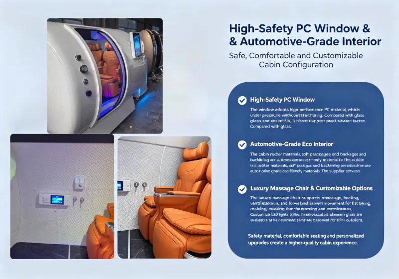 High-safety PC windows and observation